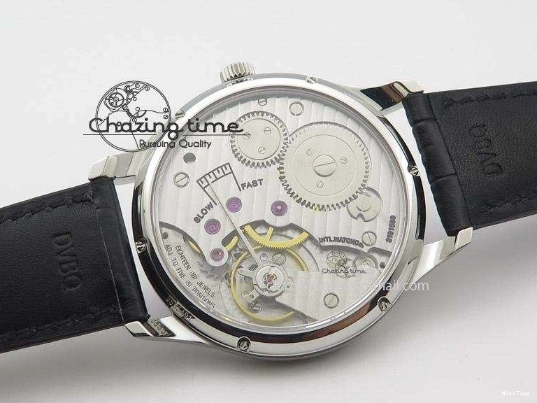 MIROTIME 0501 Sustainable Portuguese IW545408 White Dial ZF 1:1 Best Edition On Dark Blue Leather Strap 7335